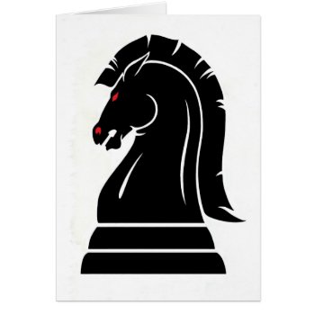 Black Knight Chess Card by TheInspiredEdge at Zazzle