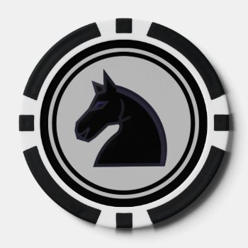 Black Knight Chess Piece Poker Chips by Chess_store at Zazzle