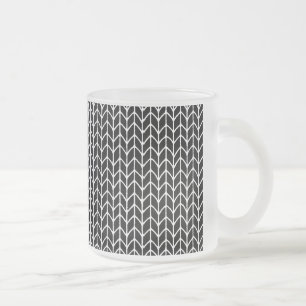 BLACK KNIT Frosted Glass Mug