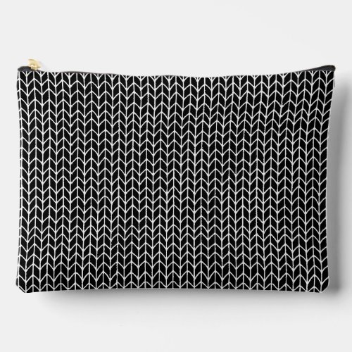 BLACK KNIT Large Accessory Pouch