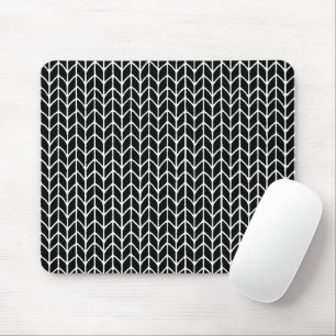 BLACK KNIT Mouse Pad