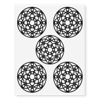 Black Knot Mandala Temporary Tattoos