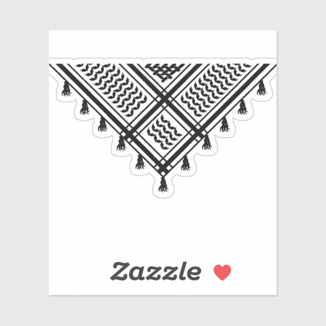 Black Kufiya Sticker (Sheet)