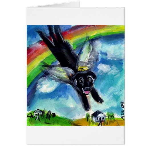 Black lab angel cards (Front)
