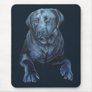 Black Lab Art Mousepad Labrador Retriever Dog Gift