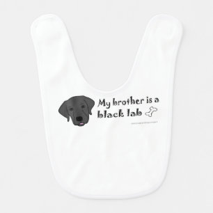 black lab baby bib