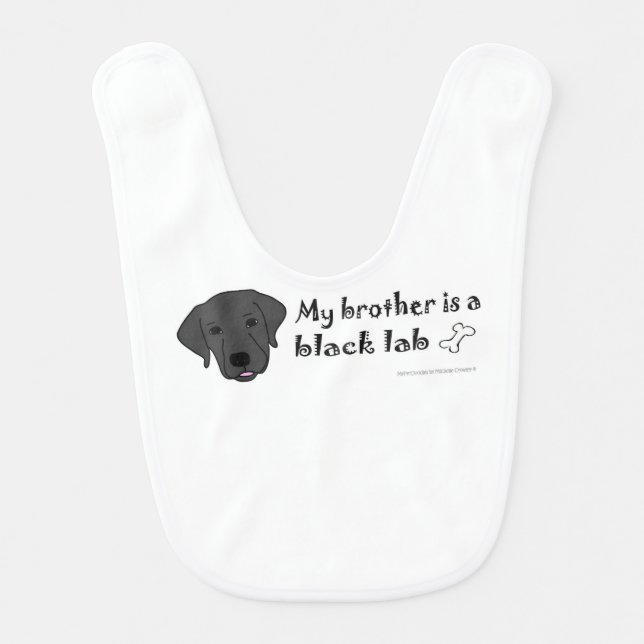 black lab baby bib (Front)
