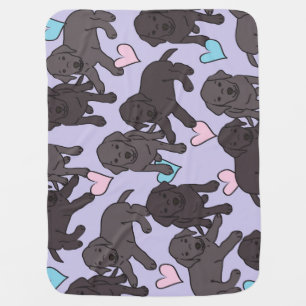 Black lab baby blanket
