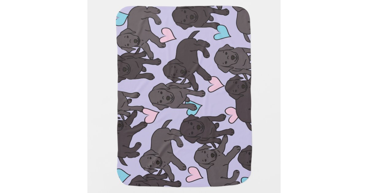 Black lab baby blanket Zazzle