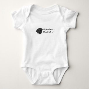 black lab baby bodysuit