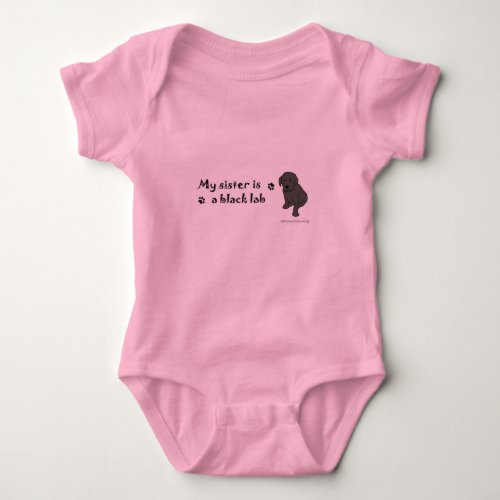 black lab baby bodysuit