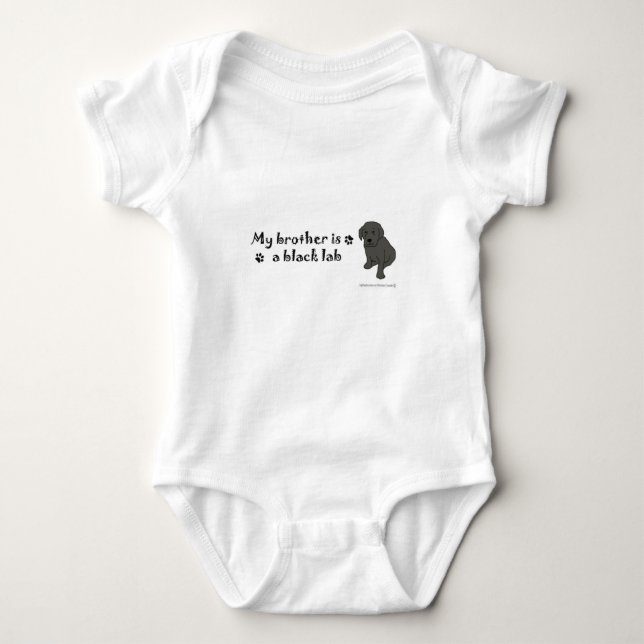 black lab baby bodysuit (Front)