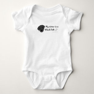 black lab baby bodysuit