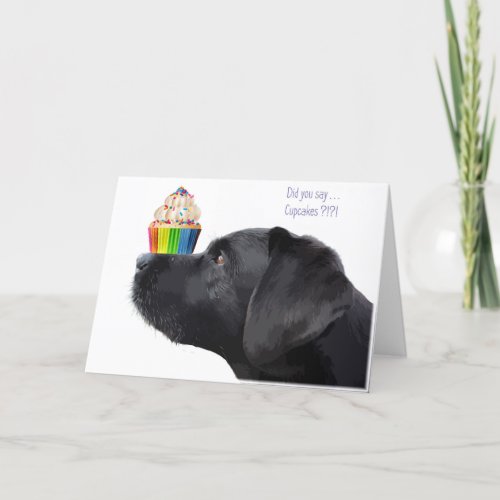 Black Lab Birthday Card _ Dog Birthday