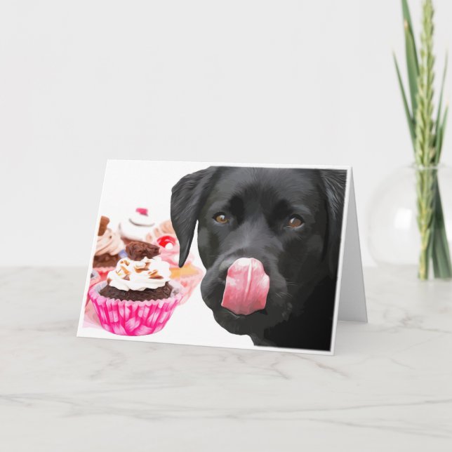 Black Lab Birthday Card - Dog Birthday (Front)