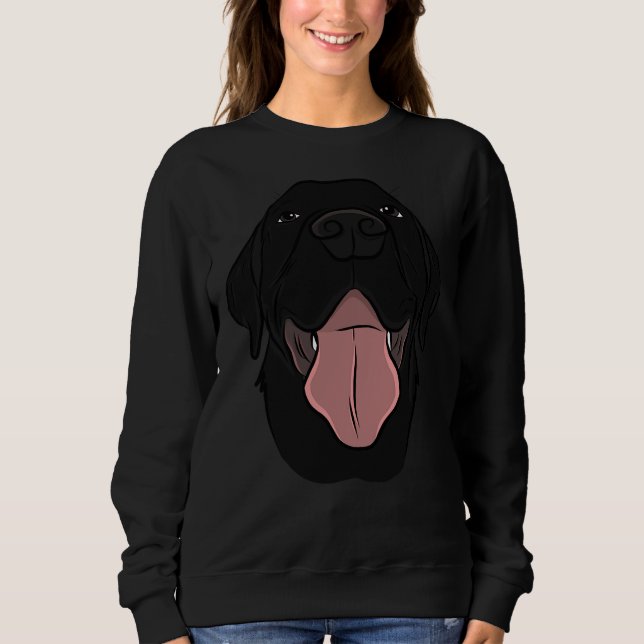 Black Lab Black Labrador Retriever Black Lab Short Sweatshirt (Front)