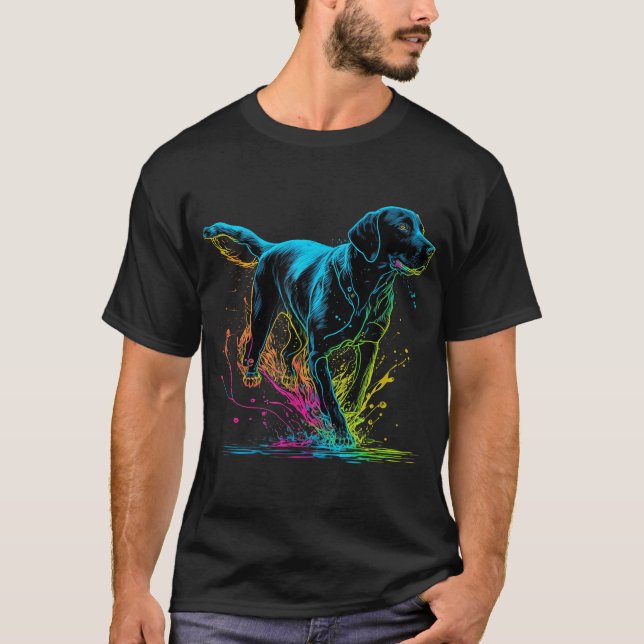 Black Lab Black Labrador Retriever Puppy Dog Mom  T-Shirt (Front)