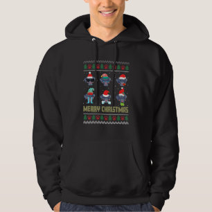 Black Lab Cardigan Sweater Dog Santa Costume Xmas