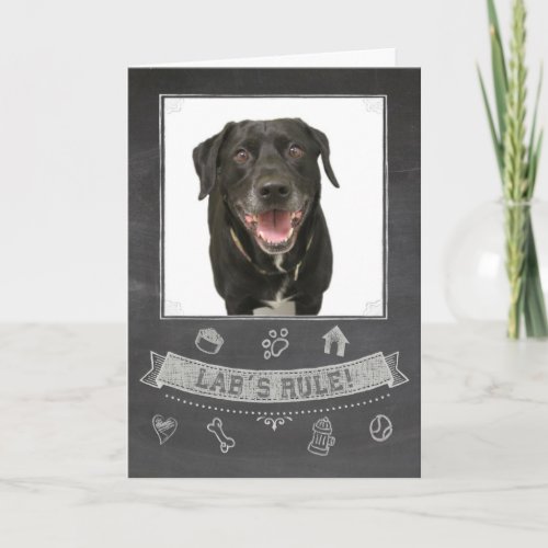 Black Lab Chalkboard Birthday Card