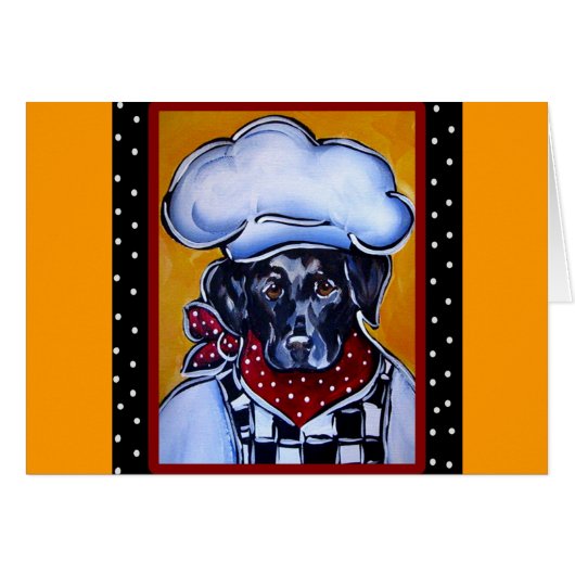 Black Lab Chef Cards (Front Horizontal)