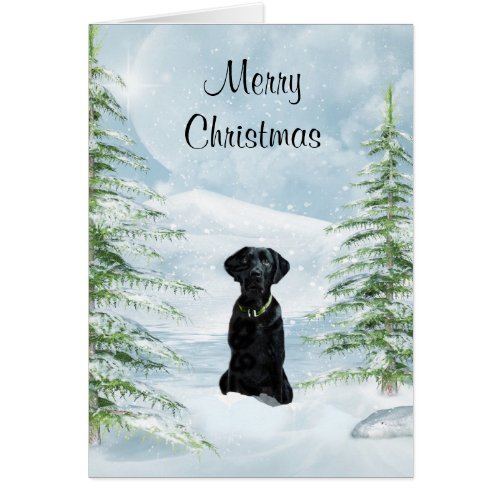 Black lab Christmas Cards
