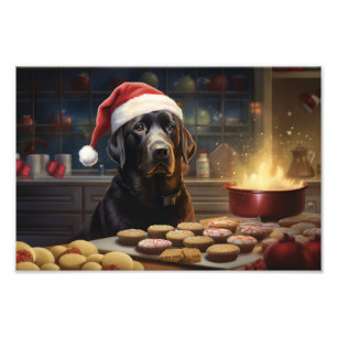Black Lab Christmas Cookies Festive Holiday Photo Print