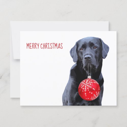 Black Lab Christmas _ Cute Puppy Black Lab Holiday Card