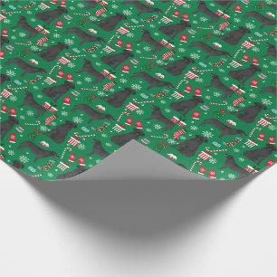 Black Lab Christmas dog Wrapping Paper