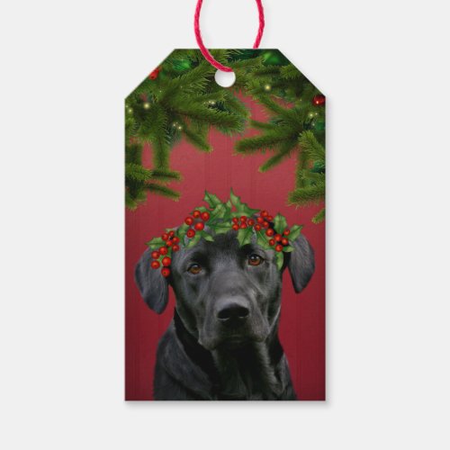 Black Lab Christmas Gift Tags