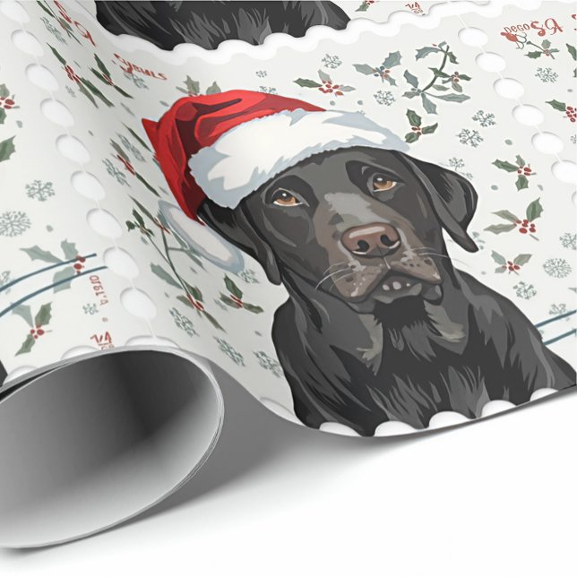 Black lab christmas gift wrap (Creator Uploaded)