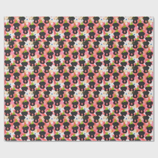 Black lab christmas gift wrap