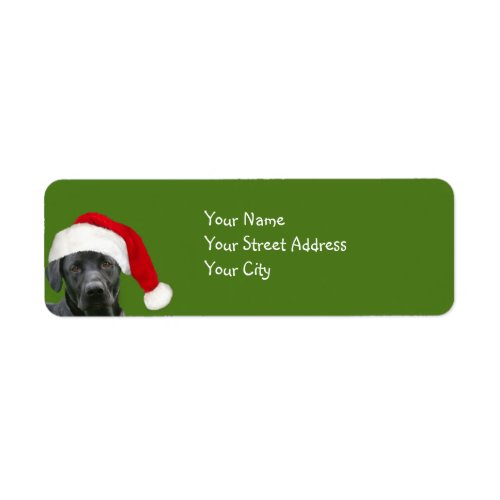 Black lab Christmas Label