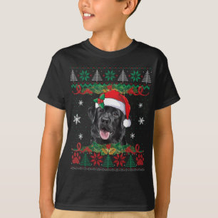 Black Lab Christmas Santa Ugly Sweater Dog Lover X