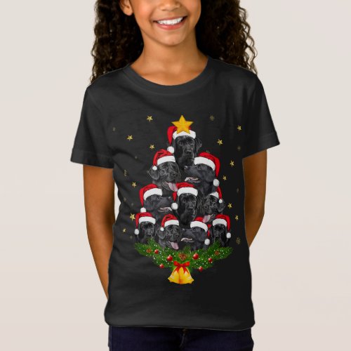 Black Lab Christmas Tree Dog Lover Xmas Funny Cute T_Shirt