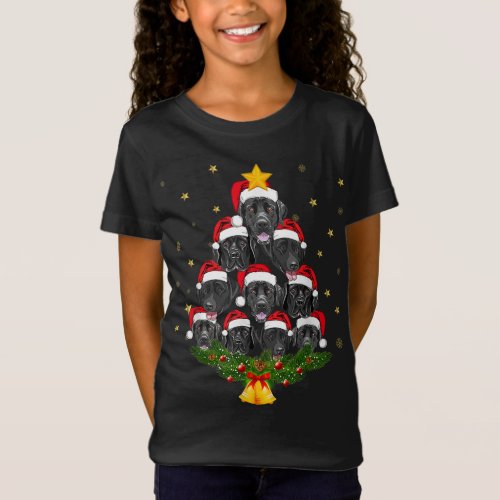 Black Lab Christmas Tree Dog Lover Xmas Funny Cute T_Shirt