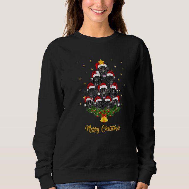 Black Lab Christmas Tree Dog  Xmas  Cute Sweatshirt (Front)