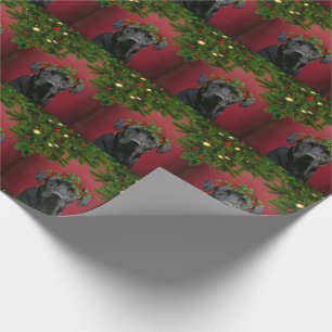 Black Lab Christmas Wrapping Paper