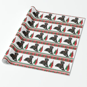Black Lab Christmas Wrapping Paper