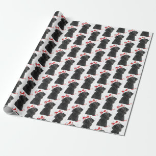 Black Lab Christmas Wrapping Paper