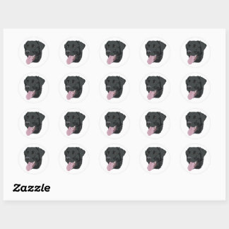 Black Lab Classic Round Sticker