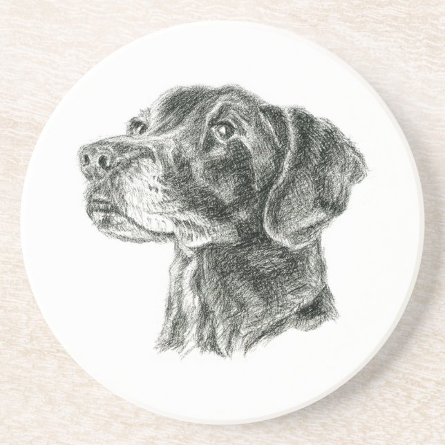 Black Lab Coaster (Front)
