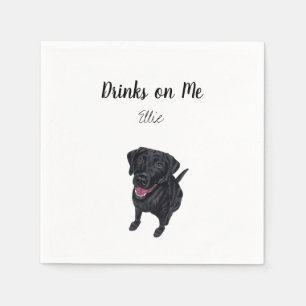 Black Lab Cocktail Napkins