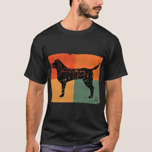 Black Lab Color Blocks Grunge Distressed Vintage S T_Shirt