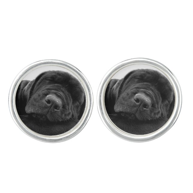 Black Lab Cufflinks (Front)