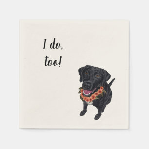 Black Lab Custom Cocktail Napkin