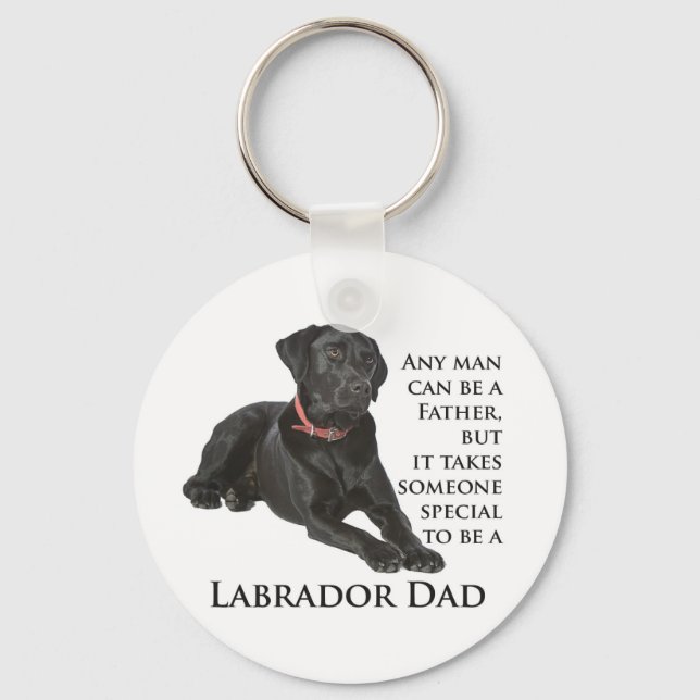 Black Lab Dad Keychain (Front)