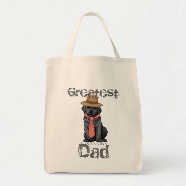 Black Lab Dad Tote Bag (Front)