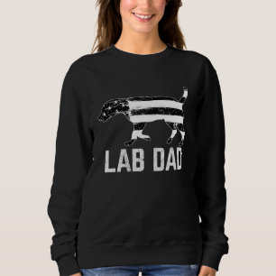 Black Lab Dad Usa American Flag 4th Of July Pride Sweatshirt