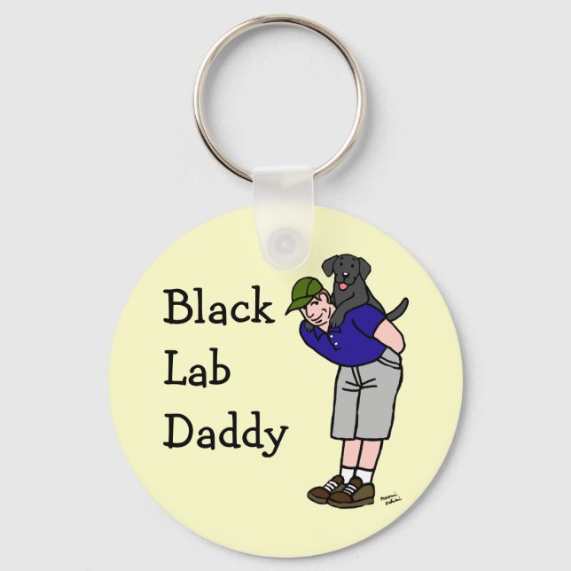 Black Lab Daddy Keychain (Front)
