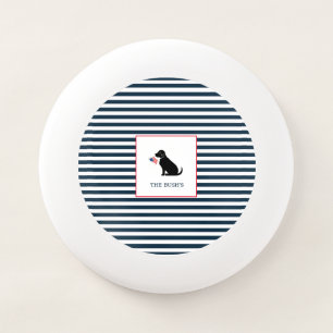 Black Lab Dog American Flag Family NAME Preppy Fun Wham-O Frisbee